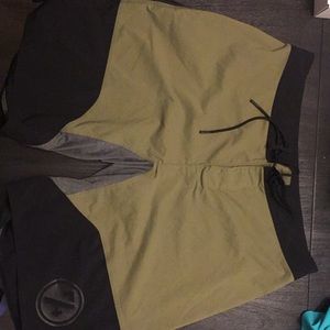 Reebok Crossfit workout shorts. Tan/black.  EUC